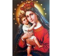 WDZFF 1000 pièces ，Affiche ，Difficult Puzzle ，Gifts ，Colorful ，The Madonna Oil Painting ，Jeux De Mémoire Et De Cognition pour Les Personnes Âgées ，Décoration Murale - Kx282Zs