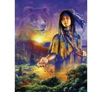 WDZFF 1000 pièces ，Colorful Puzzles ，Photos ，Gifts ，Native Indians Abstract Oil Painting ，Affiches De Jouets Amusants pour Adultes en Famille ，Décoration Murale - Kx224Zs