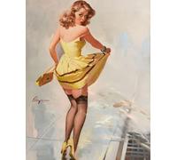 WDZFF Colourful - 1000 Pcs Puzzle - Difficult Puzzle - Vintage World Warii Elvgren Girlss Oil Painting - Image d'art De Jeu De Soulagement du Stress pour Adultes - Kx71Zs