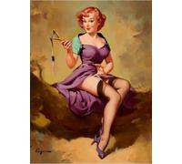 WDZFF Colourful - 1000 Pcs Puzzle - Difficult Puzzle - Vintage World Warii Elvgren Girlss Oil Painting - Image d'art De Jeu De Soulagement du Stress pour Adultes - Kx73Zs