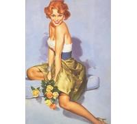 WDZFF Colourful - 1000 Pcs Puzzle - Difficult Puzzle - Vintage World Warii Elvgren Girlss Oil Painting - Image d'art De Jeu De Soulagement du Stress pour Adultes - Kx72Zs