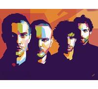 WDZFF Puzzle 1000 Pièces - Image d'art Irrégulière - Coldplays Band Posters - Colorful Abstract Puzzle - Jeux De Mémoire pour Adultes - Jouets Éducatifs pour La Famille Gifts - Jx33Zp