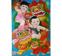 WDZFF Puzzle 1000 Pièces - Image d'art Irrégulière - Puzzle - Chinese Retro Nianhua Painting - Irregular Elderly Fun Toy - Family Educational Game for Memory - Jx396Zp