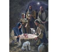 WDZFF Puzzle 1000 pièces - The Birth of Jesus Art Oil Painting - Jeux De Mémoire Et De Cognition pour Les Personnes Âgées - Jouets De Défi Amusants en Famille - Kx429Zs