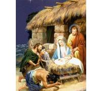 WDZFF Puzzle 1000 pièces - The Birth of Jesus Art Oil Painting - Jeux De Mémoire Et De Cognition pour Les Personnes Âgées - Jouets De Défi Amusants en Famille - Kx430Zs
