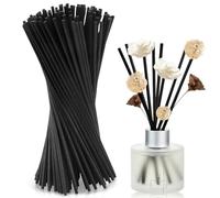 WDZGX Batonnets Diffuseur Baton de Parfum Noir Batonnet Vide 24cmx3mm160Pcs | Ambiance Recharge d'intérieur Rituals Parfumés pour Huile Essentielle dans Maison Bureau Hôtel Spa (24cm-160pcs-Noir)