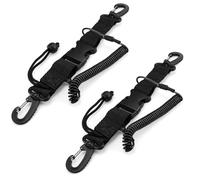 WDZGX Sangle de Plongée Longe Attache sous Marine Plongee Leash Cordon 2Pcs | Palme Mares Avec Clips Dégagement Rapide pour Eviter la Perte de Caméra Corrosion à Escalade en Plein Air