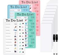 WDZGX Tableau de Tâches Check Liste de Contrôle Checklist Enfant Learning | 4Pcs Réutilisable Ressources Organisateur de Tache Famille Nombreuse Organisation Organiseur Taches Menageres Planificateur