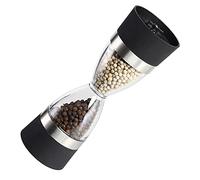 Moulin Sel Et Poivre En Acier Brossé Avec Céramique Moulin À Sel Transparent Manuel En Céramique Set Moulin À Sel Réglable Salières Et Poivrières Meule En Céramique Pour Gros Sel, Poivre, Épices, Sal