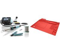We 1010(T0053298390) Kit Éducatif 70W/230 V Station De Soudage Numérique 1 Canal &Wlaccwsm2-02 Tapis De Soudure Antiglisse En Silicone Avec Règle,Compartiments Individuels