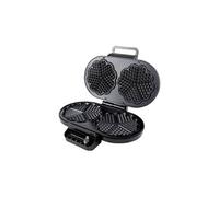 WE 2 Double gaufrier voyant lumineux, rabattable, revêtement anti-adhésif noir