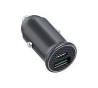 WE - Adaptateur d'alimentation pour voiture - 60 watt - 3 A - PD 3.0, QC, Supercharge - 2 connecteurs de sortie (USB, USB-C)