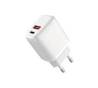 Chargeur secteur 2 sorties 1 USB A et 1 USB C Capacit? totale 3A - 20W - blanc