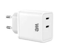 WE Connect Chargeur secteur GaN 2 ports USB‑C 45W Coloris Blanc