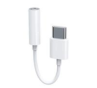 WE Connect Adaptateur USB‑C vers jack 3,5 mm mâle/femelle – Blanc