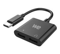WE Connect Adaptateur USB C vers USB C x2 – 2 en 1 charge et audio