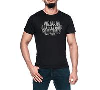We All Go A Little Mad Sometimes Homme Noir T-Shirt Manches Cortes Men's Black T-Shirt XL
