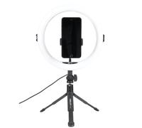 WE Anneau Lumineux à LED avec trépied et support téléphone, télécommande, projecteur de cercle pour photographies, nomade
