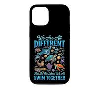 We are All Different But in This School We All Swim Together Coque pour iPhone 12/12 Pro