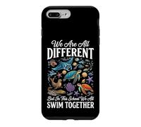 We are All Different But in This School We All Swim Together Coque pour iPhone 7 Plus/8 Plus