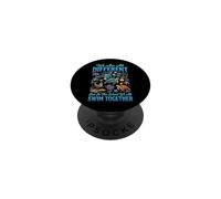 We are All Different But in This School We All Swim Together PopSockets PopGrip Adhésif