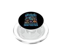 We are All Different But in This School We All Swim Together PopSockets PopGrip pour MagSafe