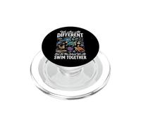 We are All Different But in This School We All Swim Together PopSockets PopGrip pour MagSafe