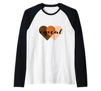 We are All Equal One People One Heart, Equality Unity Hearts Manche Raglan
