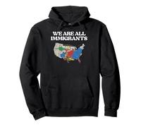 We are All Immigrants USA Carte Droits Soutien Hommes Femmes Enfants Sweat à Capuche