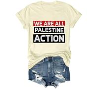 We are All Palestine Action Shirt Unisexe, Jaune crémeux., L