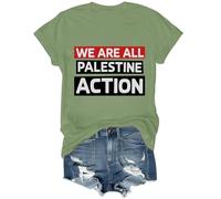 We are All Palestine Action Shirt Unisexe, Vert, 3XL
