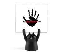 We are Animals Too Protect Earth Support pour mémo Motif chat Noir
