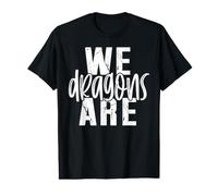 We are Dragons School Spirit Girly Team Mascotte Game Night T-Shirt Graphique avec Valeur