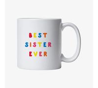 We Are Family, Mug Humoristique, Best Sister Ever Colorée Waf, Thème pour ma sœur, Idée Cadeau Original Humour, Idée Cadeau Famille, Ami, Collègue, Anniversaire, en Céramique, 330 ML, Blanc