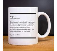 We Are Family, Mug Humoristique, Définition Papa, Thème Pour papa, Idée Cadeau Original Humour, Idée cadeau Famille, Ami, Collègue, Anniversaire, en Céramique, 330 ml, Blanc