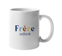 We Are Family, Mug Humoristique, Frère Adoré, Thème pour Mon frère, Idée Cadeau Original Humour, Idée Cadeau Famille, Ami, Collègue, Anniversaire, en Céramique, 330 ML, Blanc