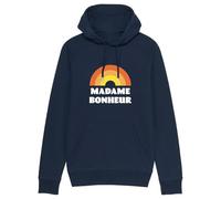 We Are Family, Sweat à Capuche Humoristique, pour Femme, Madame Bonheur Waf, Manches Longues, Cadeau Original, Sweat Humour 50% Coton 50% Polyester, Navy, Taille S