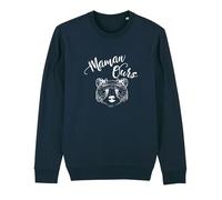 We Are Family, Sweat Humoristique, pour Femme, Maman Ours, Manches Longues, Coupe Classique, Cadeau Original, Sweat Humour 50% Coton 50% Polyester, Bleu Marine, Taille L
