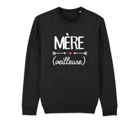 We Are Family, Sweat Humoristique, pour Femme, MèRe (Veilleuse), Manches Longues, Coupe Classique, Cadeau Original, Sweat Humour 50% Coton 50% Polyester, Noir, Taille M