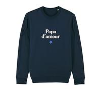 We Are Family, Sweat Humoristique, pour Homme, Papa d'amour 2, Manches Longues, Coupe Classique, Cadeau Original, Sweat Humour 50% Coton 50% Polyester, Navy, Taille M