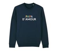 We Are Family, Sweat Humoristique, pour Homme, Papa d'amour Coloré, Manches Longues, Coupe Classique, Cadeau Original, Sweat Humour 50% Coton 50% Polyester, Navy, Taille XXL