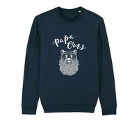 We Are Family, Sweat Humoristique, pour Homme, Papa Ours, Manches Longues, Coupe Classique, Cadeau Original, Sweat Humour 50% Coton 50% Polyester, Bleu Marine, Taille S