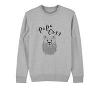 We Are Family, Sweat Humoristique, pour Homme, Papa Ours, Manches Longues, Coupe Classique, Cadeau Original, Sweat Humour 50% Coton 50% Polyester, Gris Chiné, Taille XL