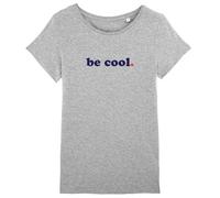 We Are Family, Tee Shirt Humoristique pour Femme, Be Cool, Manches Courtes, Col Rond, Cadeau Original, Tshirt Humour 100% Coton Bio, Gris Chiné, Taille XL