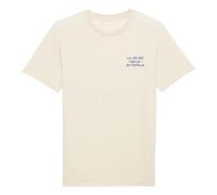 We Are Family, Tee Shirt Humoristique pour Femme, La Vie Est Belle en Famille Coeur, Manches Courtes, Col Rond, Cadeau Original, Tshirt Humour 100% Coton Bio, Natural Raw, Taille XL