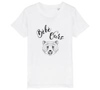We Are Family, Tee Shirt Humoristique pour Garçon, Bebe Ours, Manches Courtes, Col Rond, Cadeau Original, Tshirt Humour 100% Coton Bio, Blanc, Taille 4 Ans