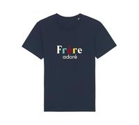 We Are Family, Tee Shirt Humoristique pour Homme, Frère Adoré, Manches Courtes, Col Rond, Cadeau Original, Tshirt Humour 100% Coton Bio, Bleu Navy, Taille M
