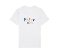 We Are Family, Tee Shirt Humoristique pour Homme, Frère Adoré, Manches Courtes, Col Rond, Cadeau Original, Tshirt Humour 100% Coton Bio, Blanc, Taille XL