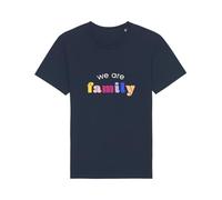We Are Family, Tee Shirt Humoristique pour Homme, Manches Courtes, Col Rond, Cadeau Original, Tshirt Humour 100% Coton Bio, Bleu Navy, Taille S