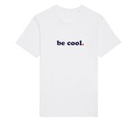 We Are Family, Tee Shirt Humoristique pour Homme, Modèle Be Cool, Manches Courtes, Col Rond, Cadeau Original, Tshirt Humour 100% Coton Bio, Blanc, Taille L